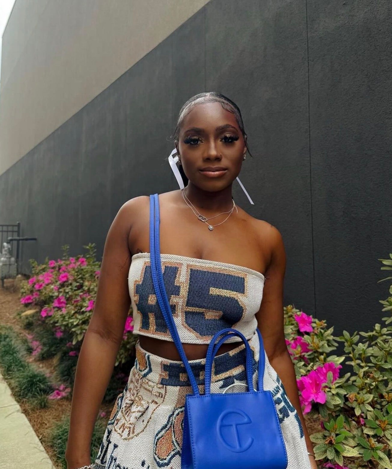 Tapestry Tube Top + Pleated Skirt